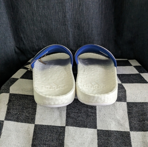 Adidas Men 9 Blue and White Adilette Boost Slip on GZ5313 Madd 1223 main image 7